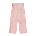 Wrinkled Casual Straight Cargo Pants Men's American Loose Solid Color Thin Sports Drawstring Cuffed Long Trousers - V.I.P Digital Presence