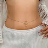 Sexy rhinestone puncture navel nail waist chain, sweet and cool summer body chain - V.I.P Digital Presence