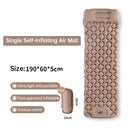 Outdoor double inflatable sleeping pad – with built-in pillow & pump, for camping, backpacking, hiking.