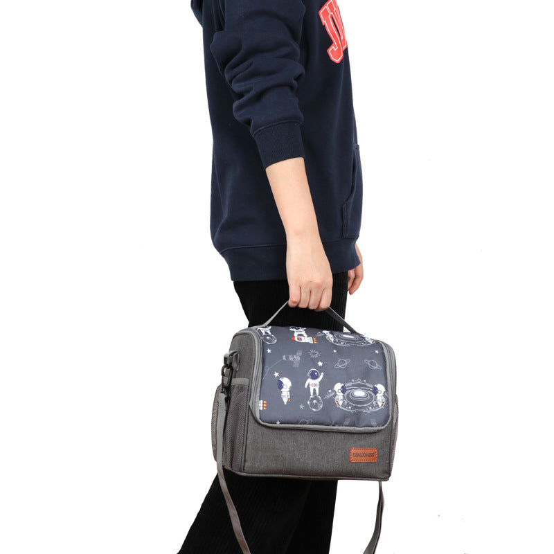 Large capacity thick waterproof heat preservation space walk series lunch box bag - V.I.P Digital Presence