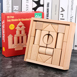Puzzle Wooden Children's Wooden Boxed Beech 22 Pieces Can Be Bitten Assembled Building Blocks Pile Up Early Education Toys
