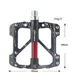 Pedal de aleación de aluminio para bicicleta de montaña, bicicleta de carretera, pedal Peilin de 3 rodamientos, accesorios para montar en bicicleta. 