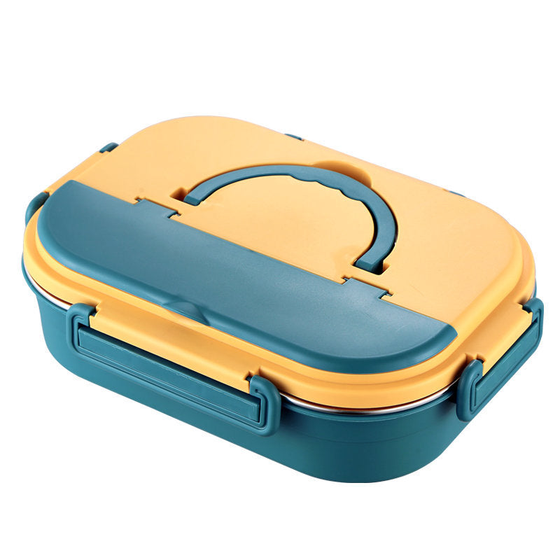 Stylish, simple, portable, large capacity 304 stainless steel two-compartment lunch box with bowl lunch box - V.I.P Digital Presence