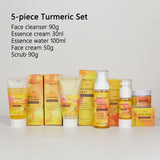 5pcs Natural Organic Vegan Facial Anti Acne Serum Skincare Cream Face Care Whitening Tumeric Skin Care Set - V.I.P Digital Presence