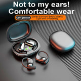 Wireless earphones open, non in ear, ultra long battery life, noise cancelling Bluetooth earphones for running and sports, hanging ear headphones - V.I.P Digital Presence
