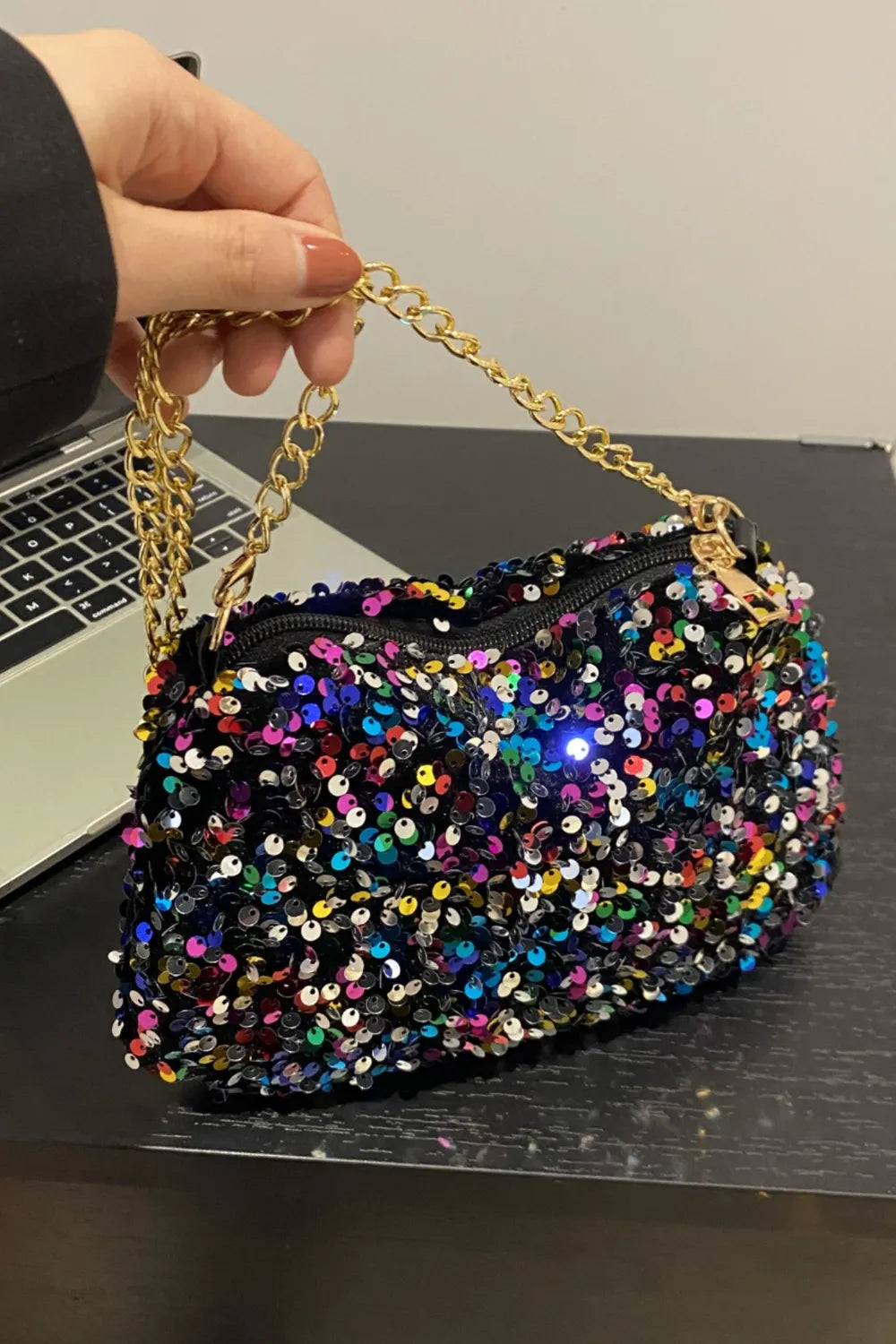 Sequin Removable Strap Shoulder Bag - V.I.P Digital Presence