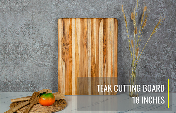 Teak Cutting Board Natural + Solid Wood + 5 Pieces 18 INCH, Pack of 5 Pieces - V.I.P Digital Presence