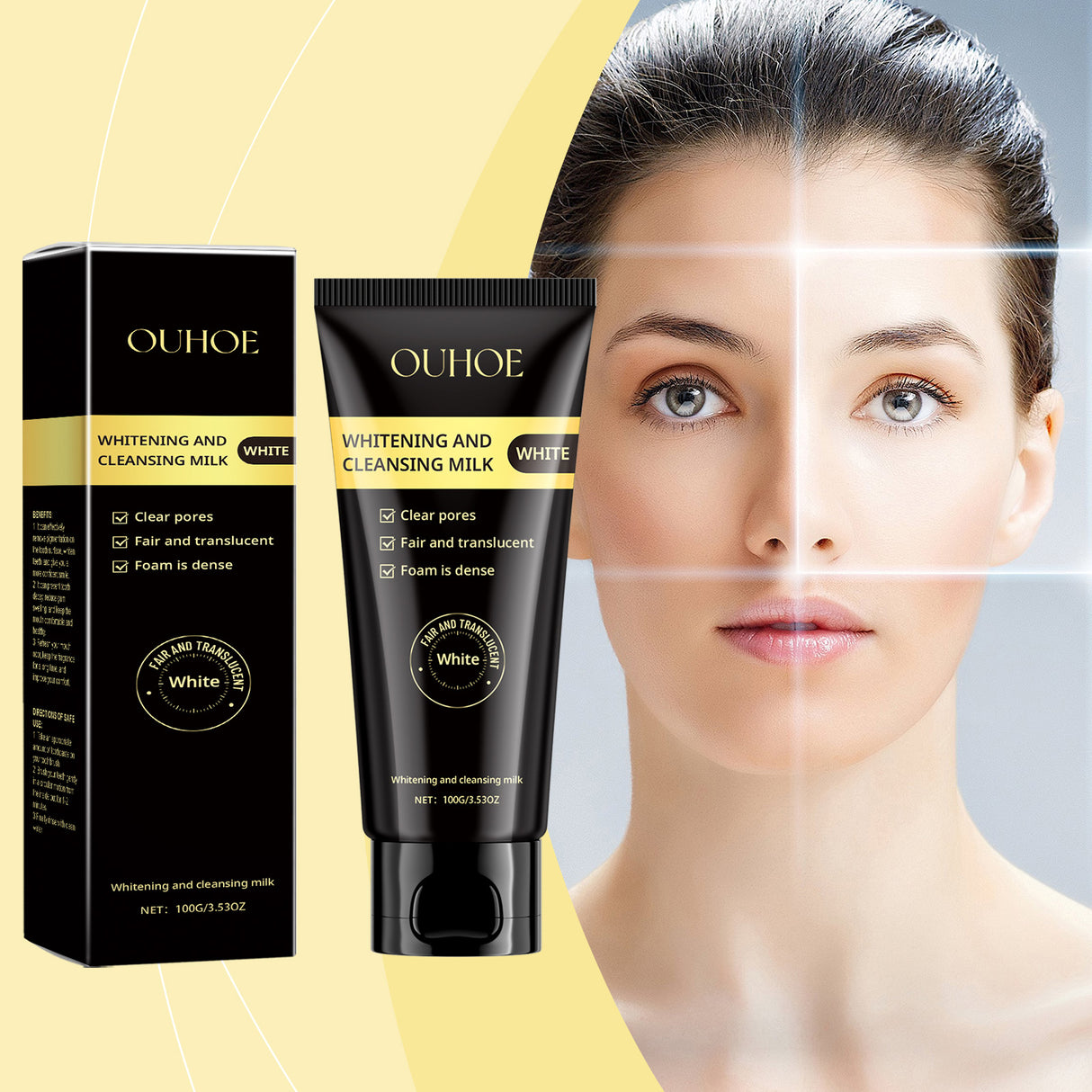 Ouhoe Nicotinamide Whitening Cleanser Deep Clean Hydrating Non-Tension Gentle Hydrating Whitening Moisturizing Cleanser - V.I.P Digital Presence