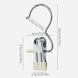 10pcs Stainless Steel Clothespins Laundry Clothes Pegs With Hook Portable Hanging Clothes Clip Wardrobe Clothes Organizer Hanger - V.I.P Digital Presence