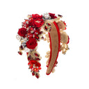Luxury Baroque Rhinestone Pearl Flower Headband Fashion Hair Accessories For Women Trendy Party Hairband Hair Band Girl Headwear - V.I.P Digital Presence