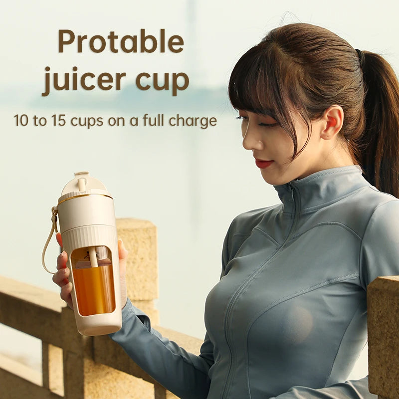 340ML portable Juicer Wireless with straw Electric Blender for juice milkshake ce cube food supplement Smoothie Mixer - V.I.P Digital Presence
