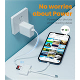 Dual line 4-in-1 mobile card reader suitable for Apple TypeC to TF/SD/USB/USB-C charging adapter - V.I.P Digital Presence