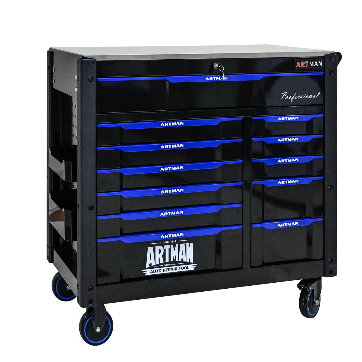 12-Layer Drawer Multi-Purpose Tool Car, With Wheels, Iron Top - V.I.P Digital Presence