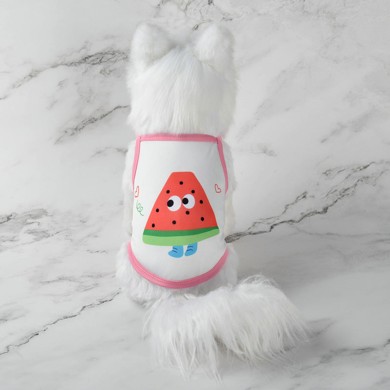 Pet supplies pet clothes cute fruit camisoles tank tops breathable pet sunscreen mosquito and insect repellent products - V.I.P Digital Presence