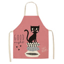 Cat Kitchen Aprons For Women Cotton Linen Bibs Household Cleaning Pinafore Home Cooking Apron kids kitchen barber - V.I.P Digital Presence