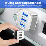 Luminous 3 USB mobile phone charging head with 1/3 expansion port, multi port USB mobile phone charger - V.I.P Digital Presence