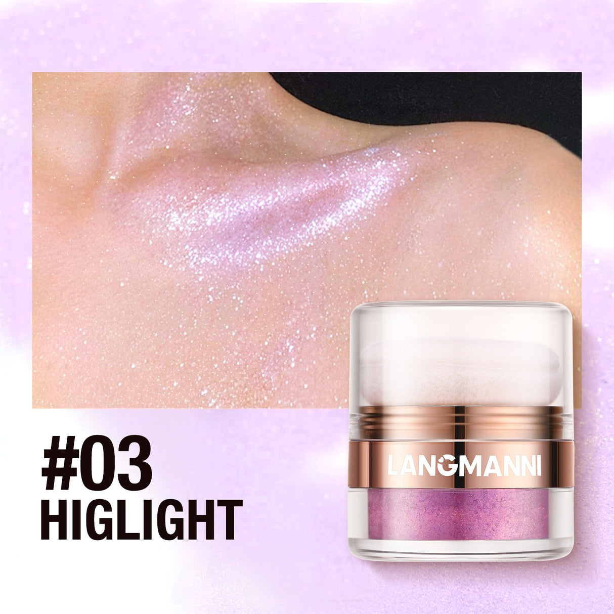 LANGMANNI Highlight powder, pat powder, face and body blush and contour powder - V.I.P Digital Presence