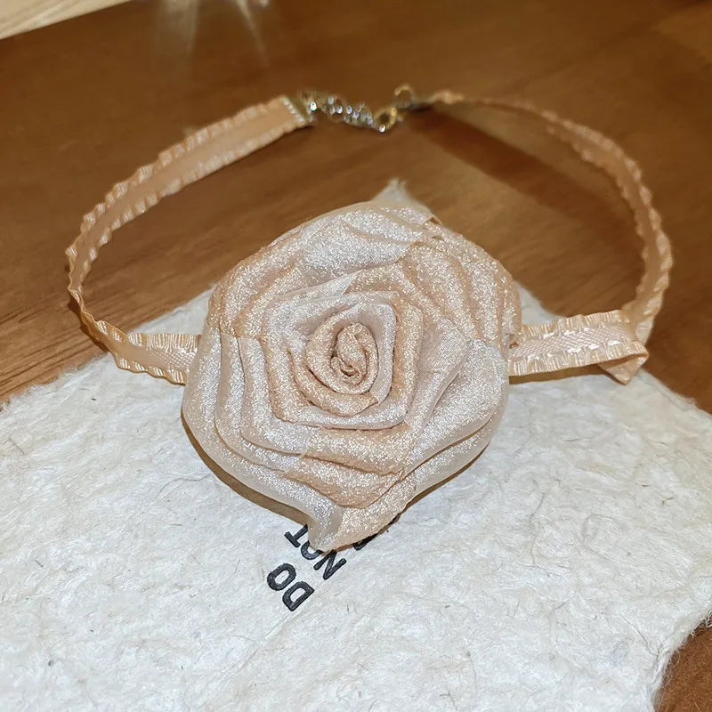 3D Rose Alloy Buckle Necklace - V.I.P Digital Presence