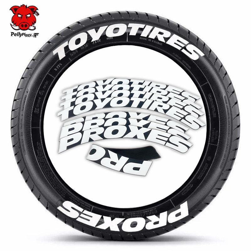 [One-piece set] Tire letter sticker one-piece set One-piece set Suitable for 4 tires No accessories included - V.I.P Digital Presence