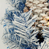 A set of 4 artificial Christmas trees, including flower garlands, flower garlands, and 2 entrance trees, equipped with LED light - V.I.P Digital Presence