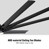 84 In Super Large Black Ceiling Fan with Remote Control - V.I.P Digital Presence