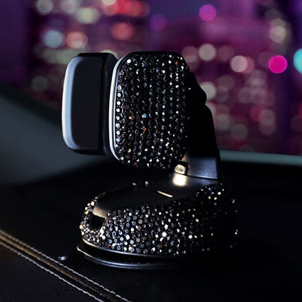 3 in 1 360 Degree Car Phone Holder for Car Dashboard Auto Windows and Air Vent with DIY Crystal Diamond Type for BMW for Toyota - V.I.P Digital Presence