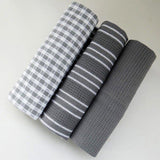 3 paños de cocina clásicos 100 % algodón natural, absorbentes y sin pelusa.