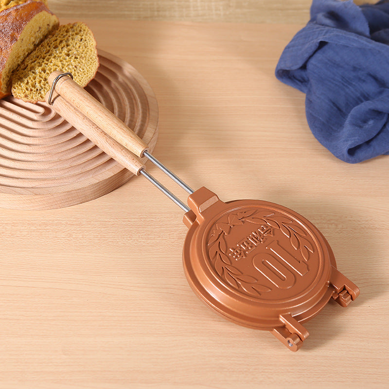 Aluminum Sanming Pan Round Double-sided Pattern Waffle Mold Home Breakfast Pancake Tool - V.I.P Digital Presence