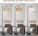 Arc Floor Lamp with Remote Control, Dimmable LED Floor Lamp with 3 Color Temperature Boho Farmhouse Tall Pole Lamp - V.I.P Digital Presence