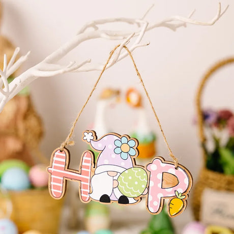 Easter Decoration Supplies Easter Letter Pendant Colorful Rabbit Pendant Colorful Letter Pendant - V.I.P Digital Presence