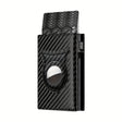 Men's Carbon Fiber Magnetic Card Clip PU Leather RFID Bank Card Bag Large Capacity Card Clip - V.I.P Digital Presence
