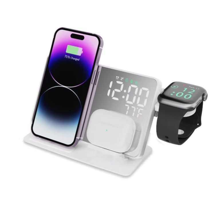 2-in-1 wireless charging time display alarm clock 15W thermometer wireless charging - V.I.P Digital Presence