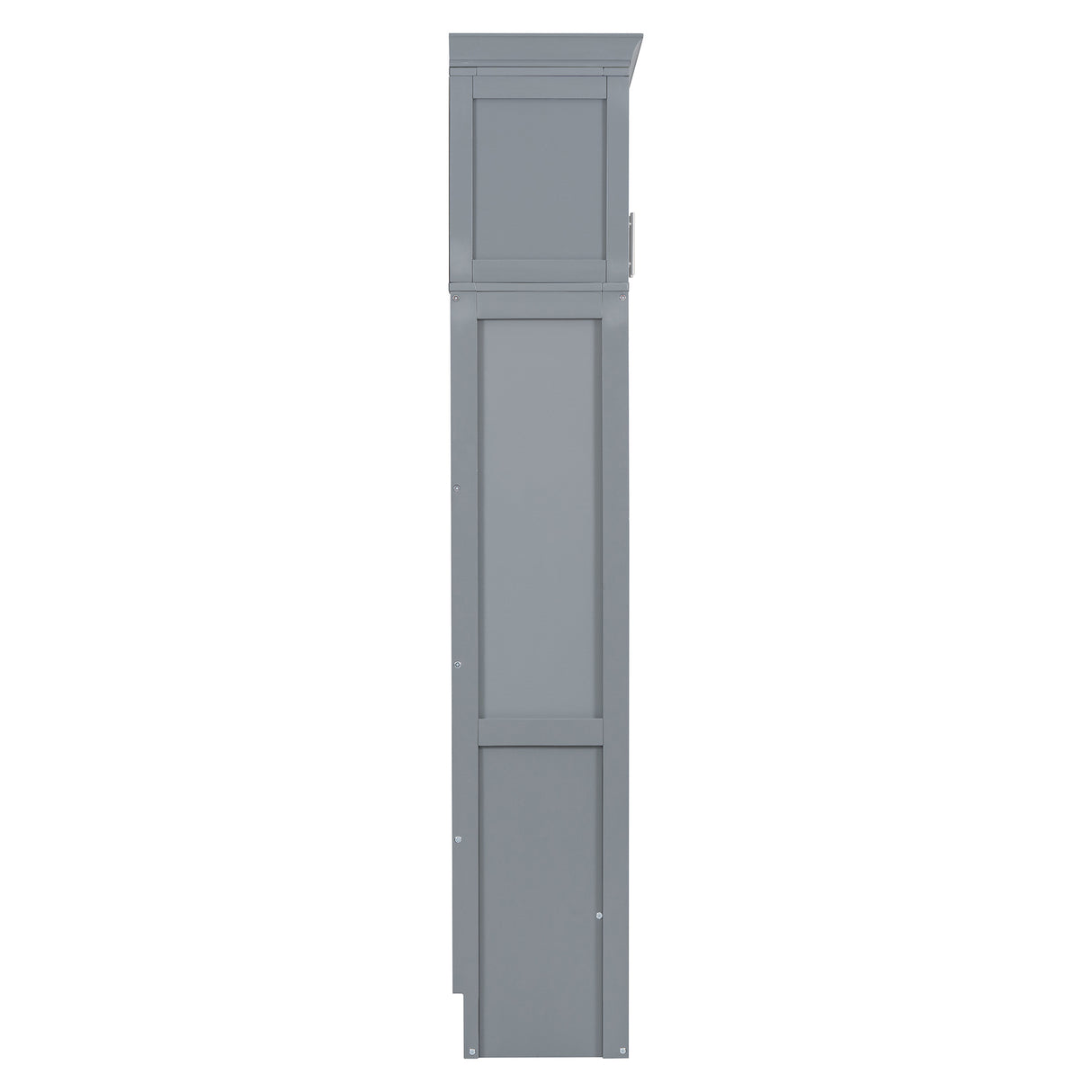Full Size Murphy Bed Wall Bed with Top Cabinets,Gray - V.I.P Digital Presence