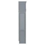 Full Size Murphy Bed Wall Bed with Top Cabinets,Gray - V.I.P Digital Presence