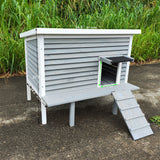 Outdoor Breathable Cat House for Outside Cats,Cat Shelter for Feral Cats with Escape Door,Porch Deck - V.I.P Digital Presence