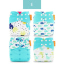 Happy Flute Cloth Diapers for Children Adjustable Wet/Dry Bag Waterproof Babies Diapers Ecological Backpack Reusable 4 pcs/set - V.I.P Digital Presence