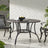 Outdoor Cast Aluminum Circular Dining Table, Bronze - V.I.P Digital Presence