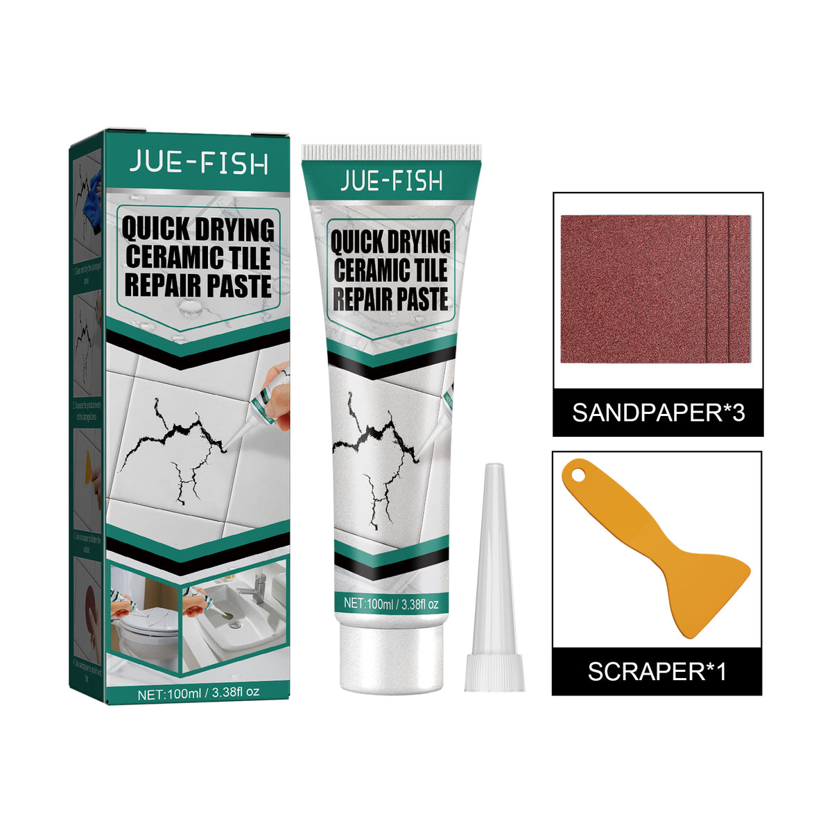 Tile Repair Paste Crack Repair Tile Quick Drying Adhesive Marble Bathtub Furniture Toilet - V.I.P Digital Presence
