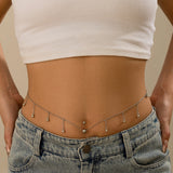 Zircon navel nail body chain sexy imitation pearl tassel chain - V.I.P Digital Presence
