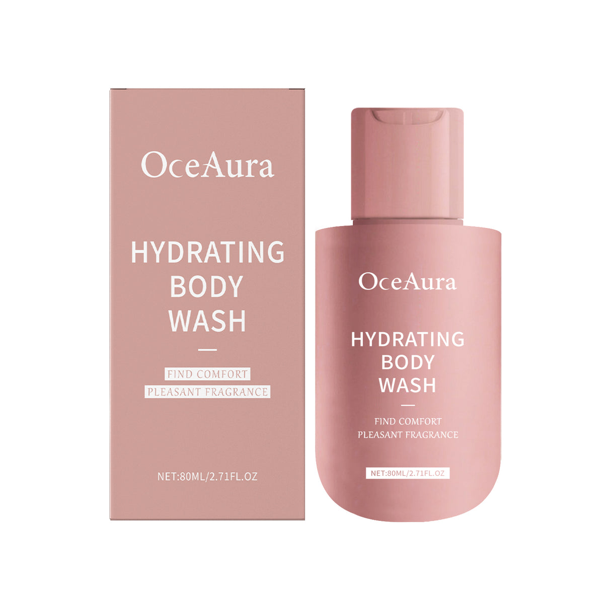 Gel de ducha corporal calmante Oceaura con fragancia suave, refrescante e hidratante.