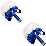 White Ivory Bridal Bridesmaid Flower Wedding Bouquet Artificial Flower Rose Bouquet Crystal Bridal Bouquets - V.I.P Digital Presence