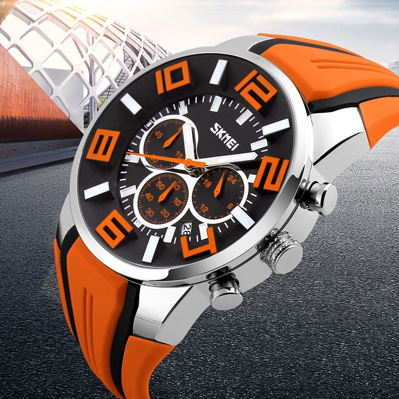 SKMEI 9128 Watches Men Luxury Brand Chronograph Men Sports Watches Waterproof Male Clock Quartz Men's Watch reloj hombre - V.I.P Digital Presence