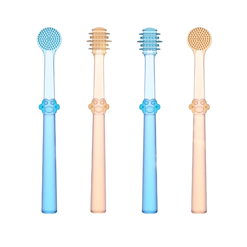 Baby Toothbrush Tongue Coating Baby Teeth Deciduous Teeth Silicone Newborn Early Brush - V.I.P Digital Presence