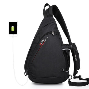 High Quality Men's Chest Bag Cotton And Linen Texture Messenger Triangle Bag Water Drop Bag Bicycle Chest Bag - V.I.P Digital Presence