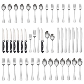 Stainless Steel Cutlery 48 Pcs Set Western Steak Knife Dinner Knife Main Dish Spoon Fork Dessert Spoon Set - V.I.P Digital Presence