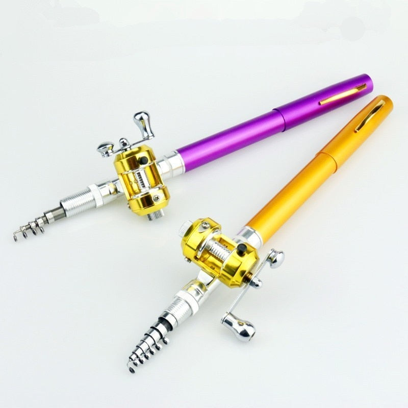 aluminum alloy fishing pole pen Portable Pocket Telescopic Mini Fishing Rod Pole Pen Shape Folded Fish – V.I.P Digital Presence