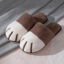 Winter House Warm Fur Slipers For Women Cute Cat paw Designer Bedroom Warm Plush Shoes Non-slip Indoor Women Furry Slippers - V.I.P Digital Presence