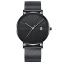 Simple Men's Watch Stainless Steel Mesh Band Watches Classic Quartz Date Wristwatch Casual Luxury Masculino Relogios - V.I.P Digital Presence