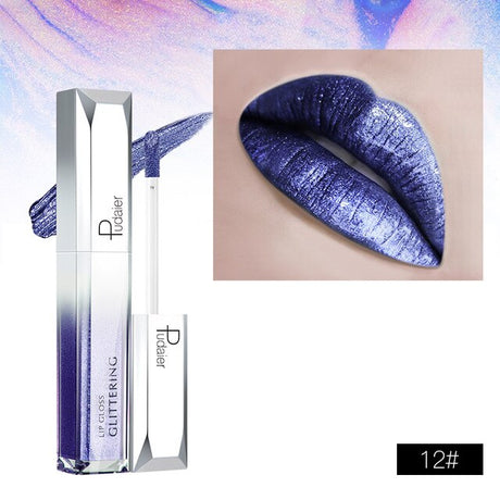 Pudaier Metallic Glitter Shine Full Color Lipstick Makeup Long-lasting Liquid Tint Lip Gloss Stick 18 Colors Moisturizing Batom - V.I.P Digital Presence