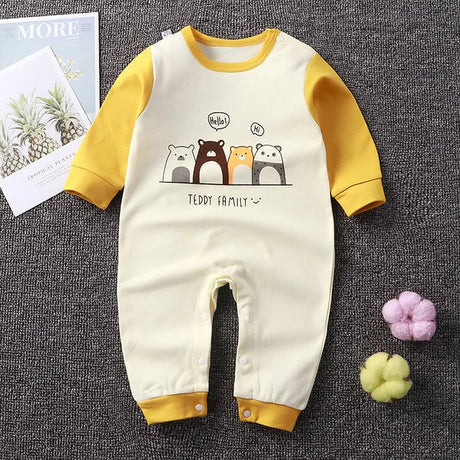 2024 Spring Autumn 0-2 Years Old Baby Romper Baby Jumpsuit Boys Girls Long-sleeved Trousers Newborn Romper Climbing Clothes - V.I.P Digital Presence
